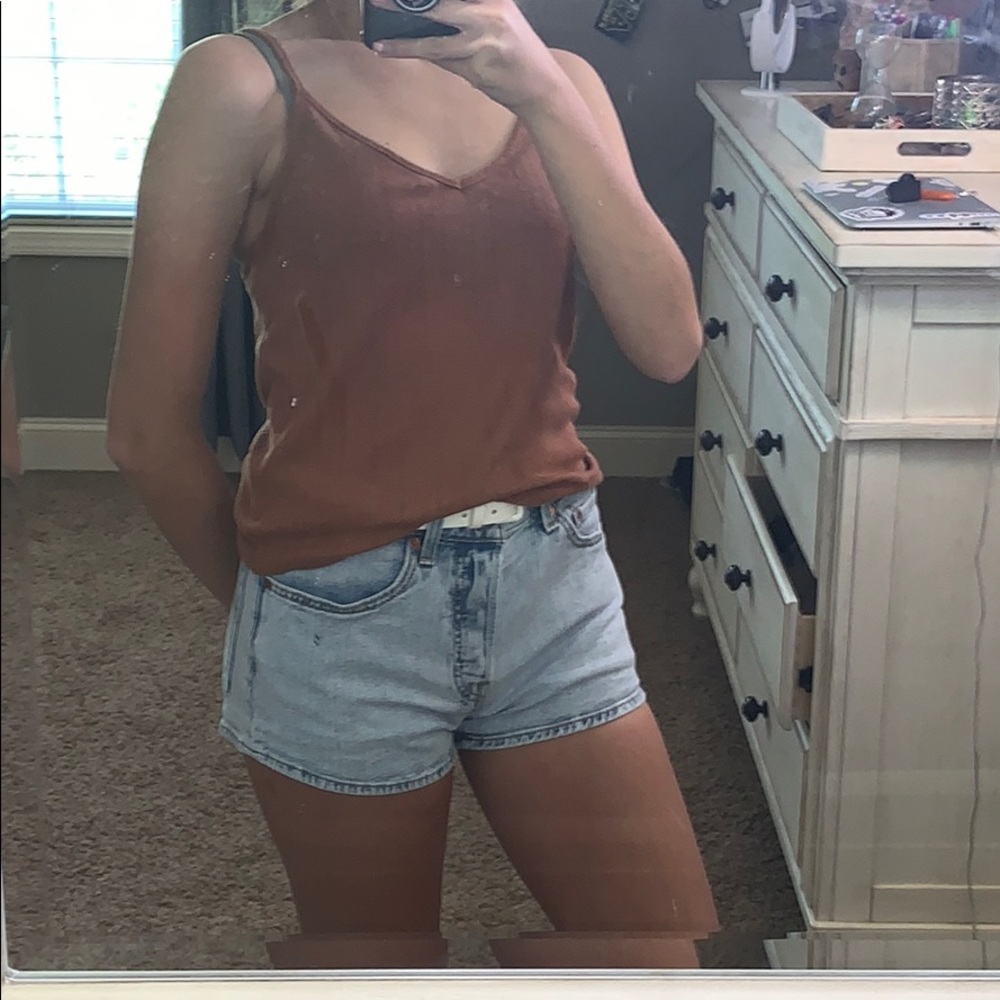 Dark, Burnt Orange, AE Tank Top. Size S